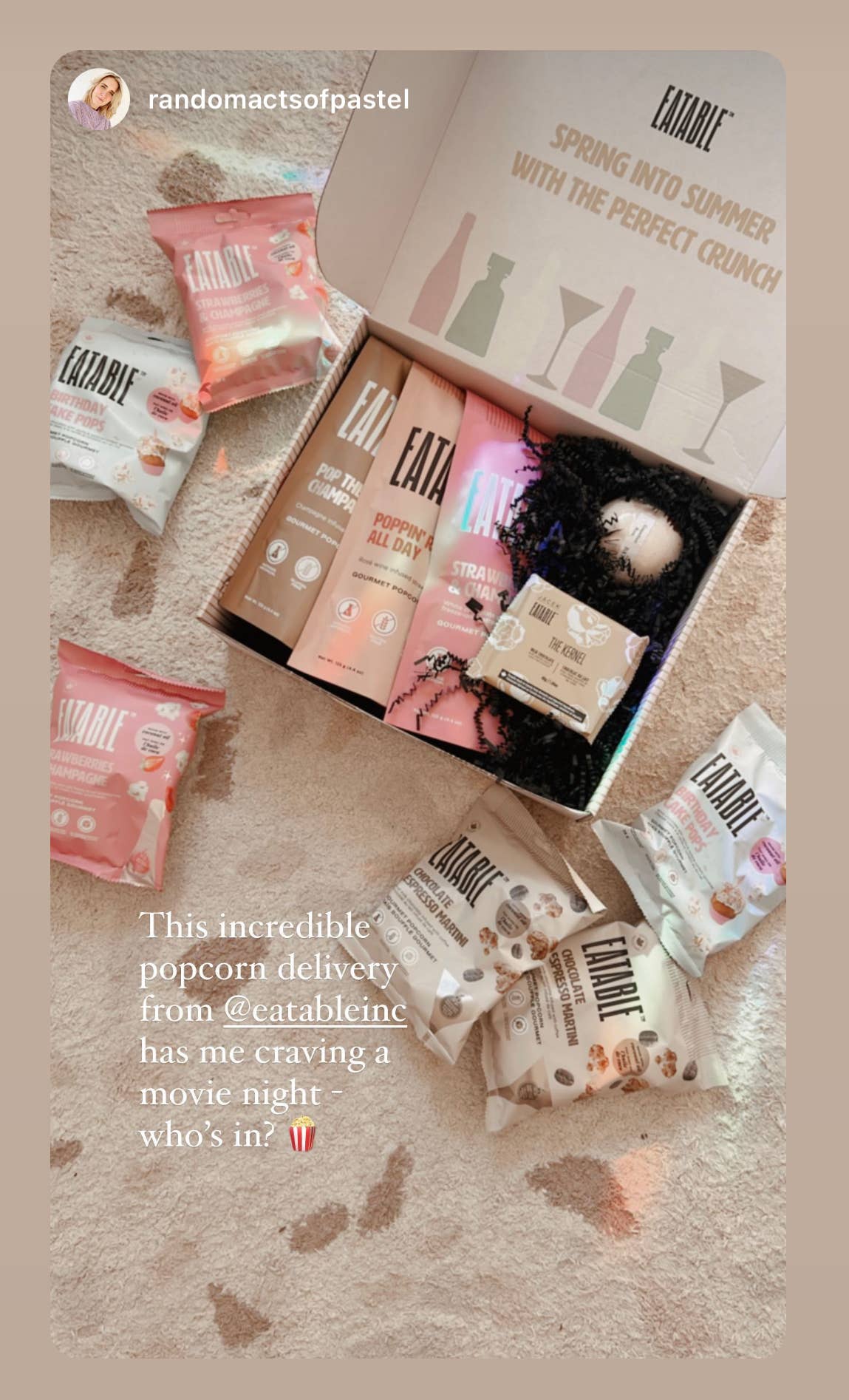 EATABLE Popcorn - Mini Chocolate Espresso Martini - Milk Chocolate Popcorn