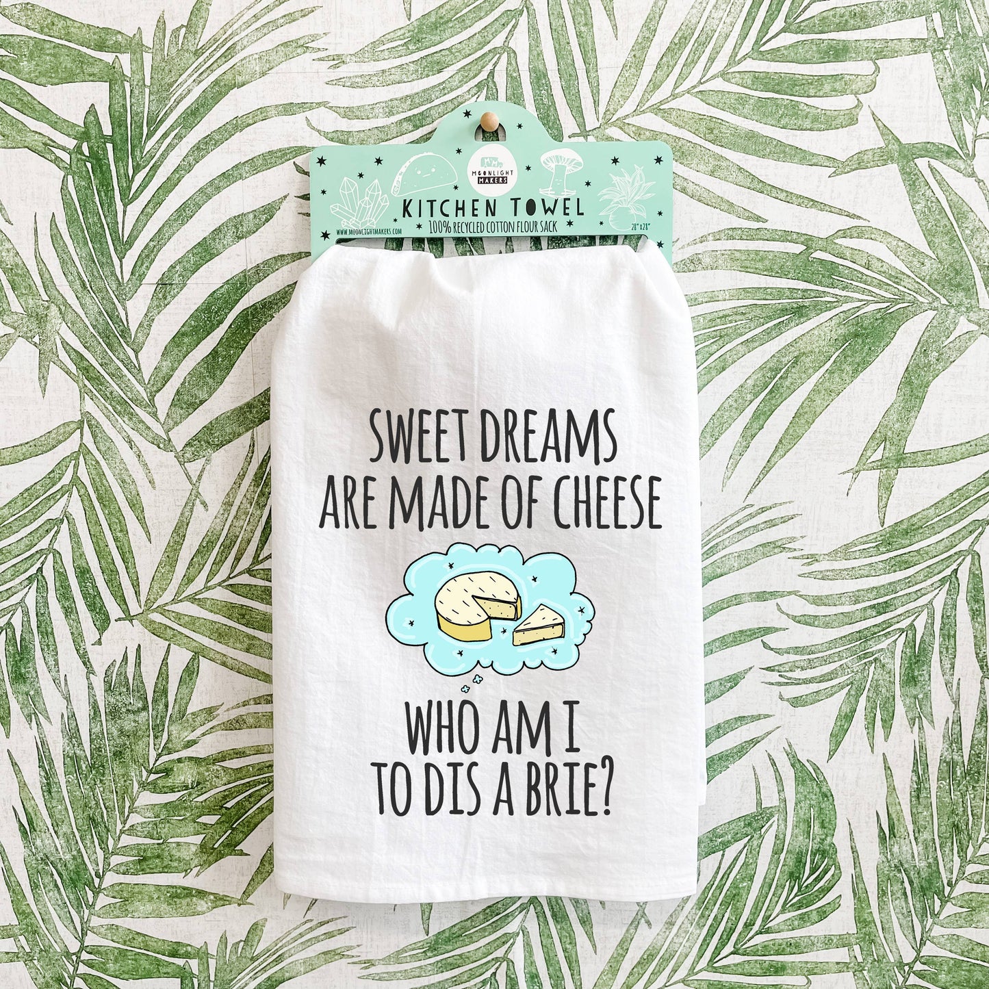 Moonlight Makers - Colorful Dish Towels - Sweet Dreams are Made of Cheese