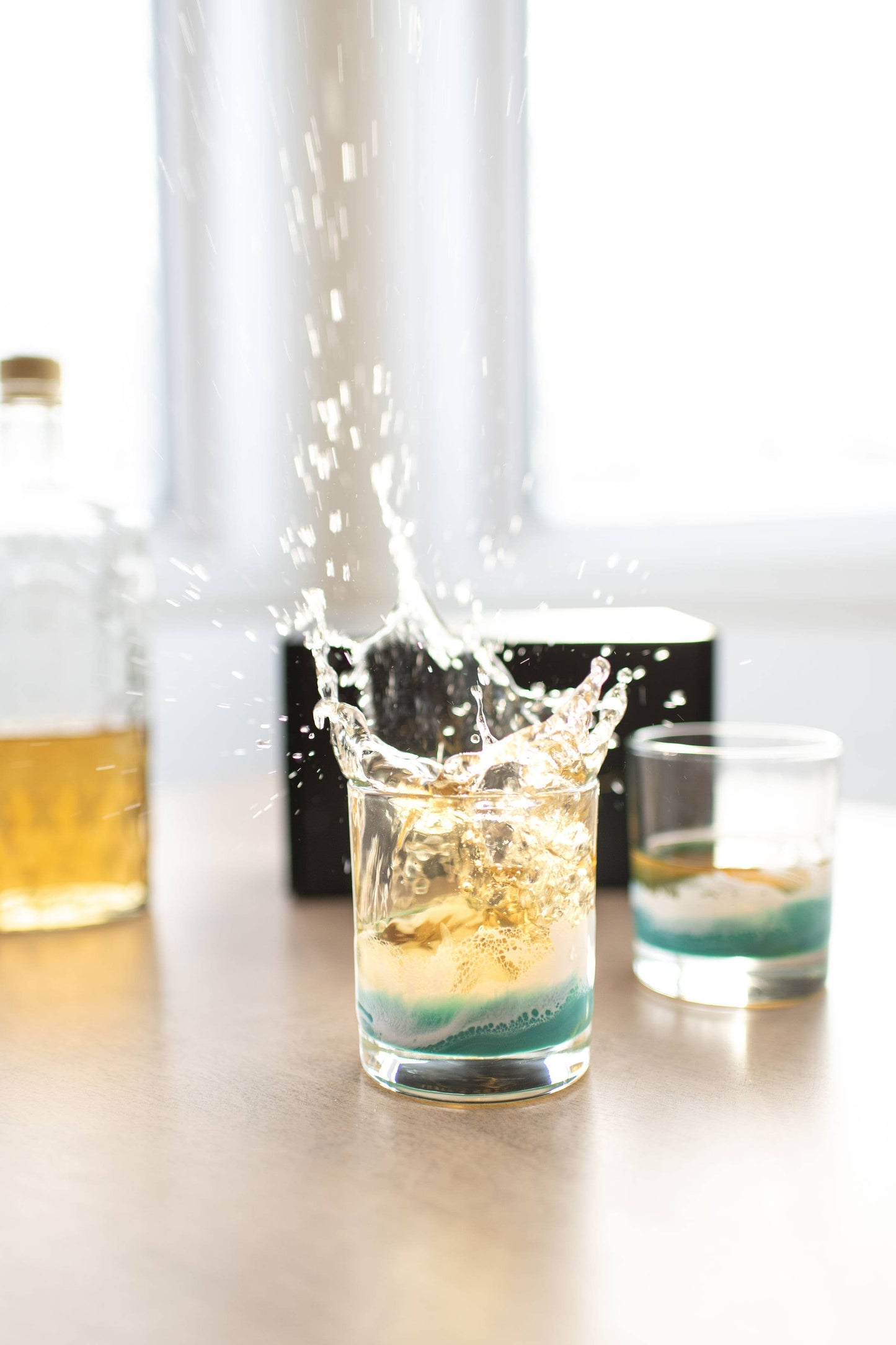 Lynn & Liana Designs - Resin Accented Whisky Glasses-Price is per glass -NO TARIFFS: Ocean Vibes