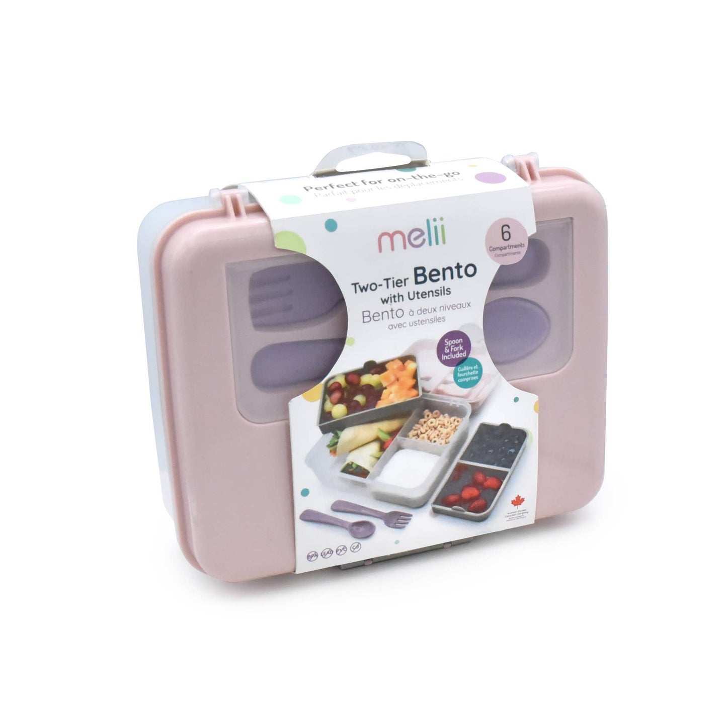 melii - 2 Tier Bento Box: Pink