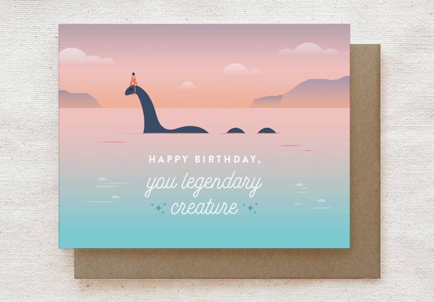 Quirky Paper Co. - Happy Birthday, You Legendary Creature - Lochness Monster
