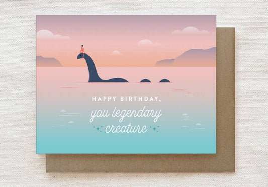 Quirky Paper Co. - Happy Birthday, You Legendary Creature - Lochness Monster