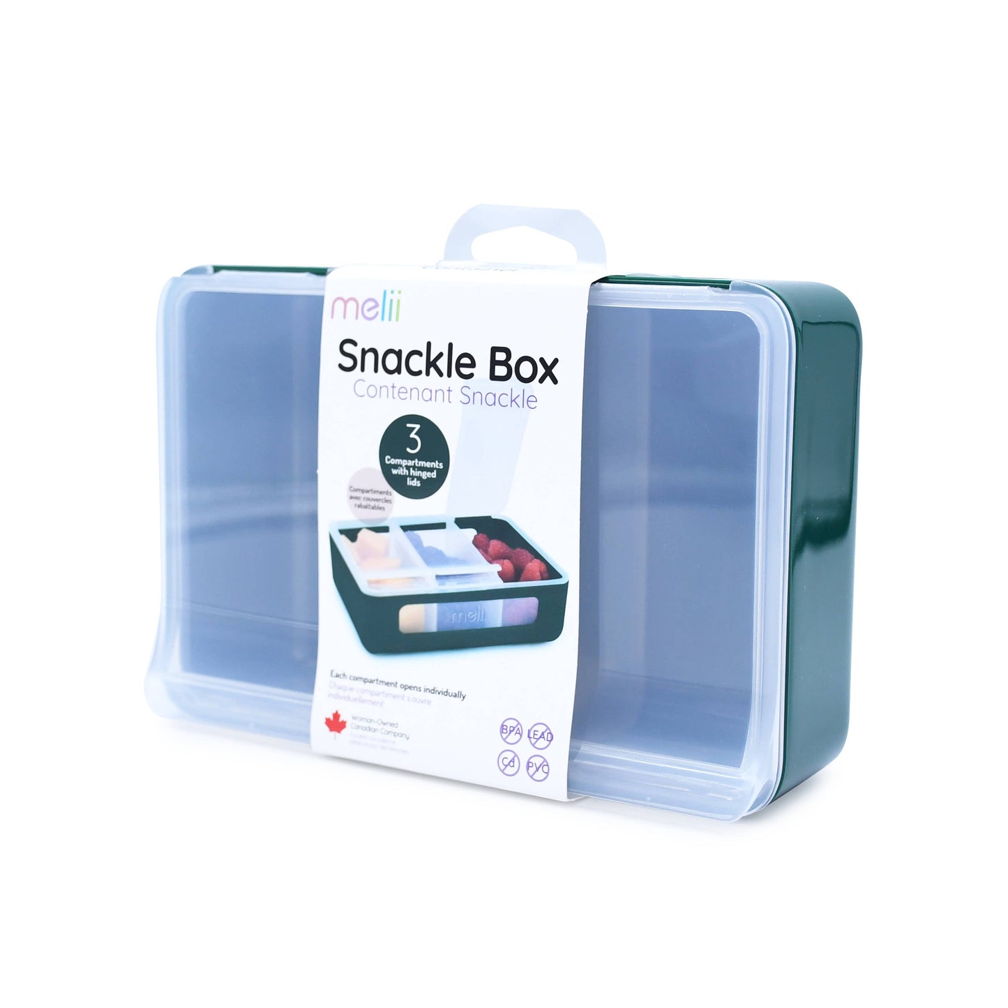 melii - 3 Compartment Snackle Box: Hunter Pine
