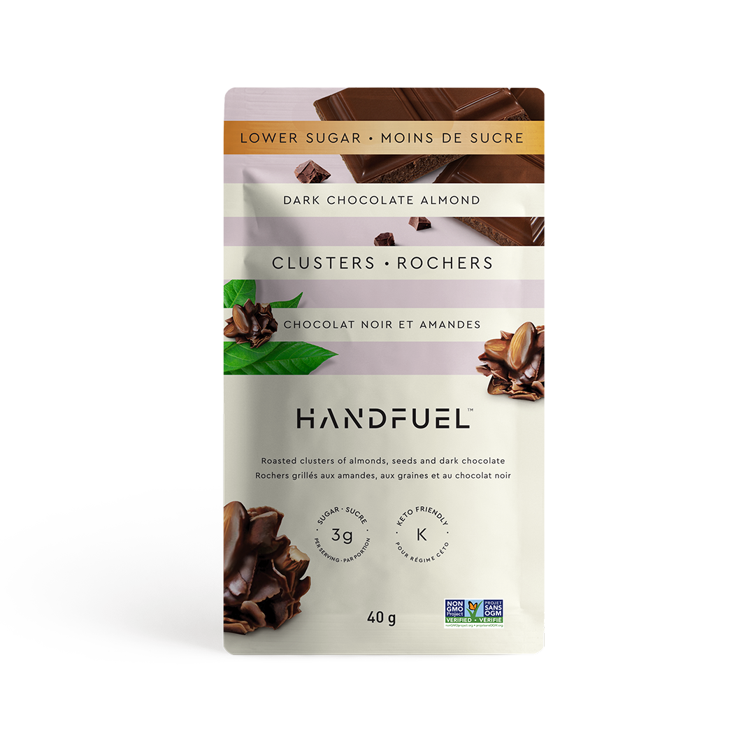 HANDFUEL - Dark Chocolate Almond Clusters 40g X 12