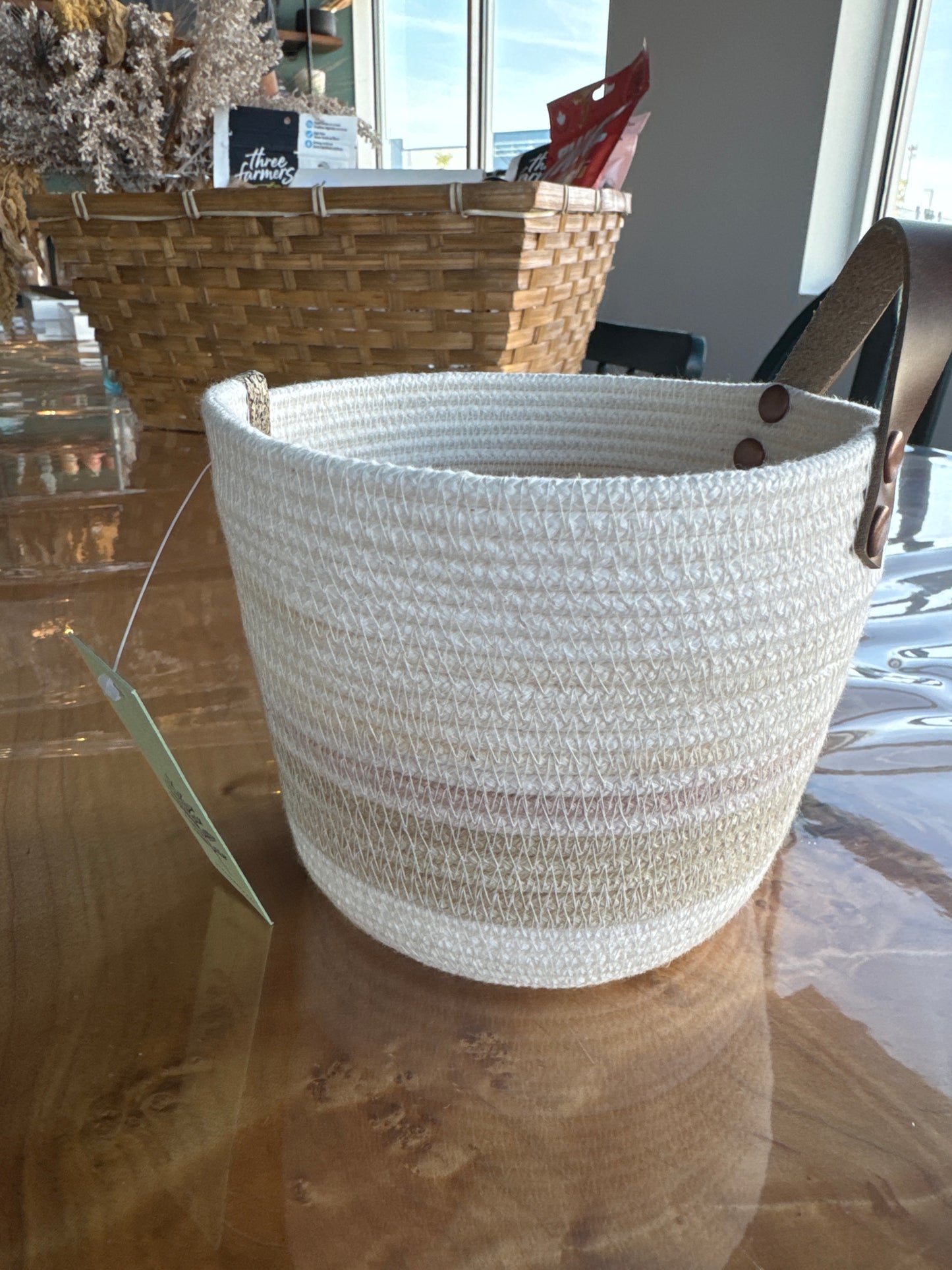 Prairie Knot Co. Hemp and Natural Basket