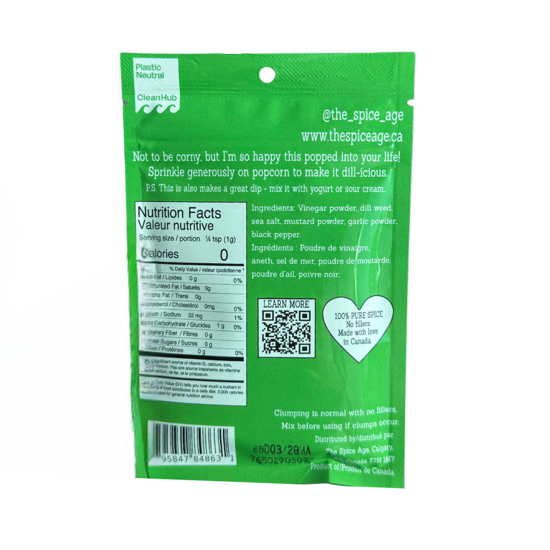 The Spice Age - Dill Pickle Popcorn Seasoning (All Natural Ingredients)