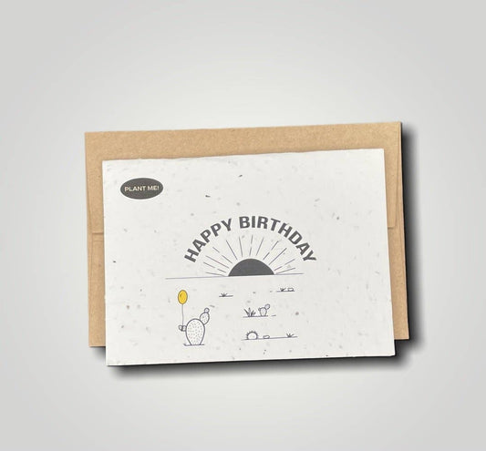 Plantable Greetings - Happy Birthday Cactus Plantable Greeting Card