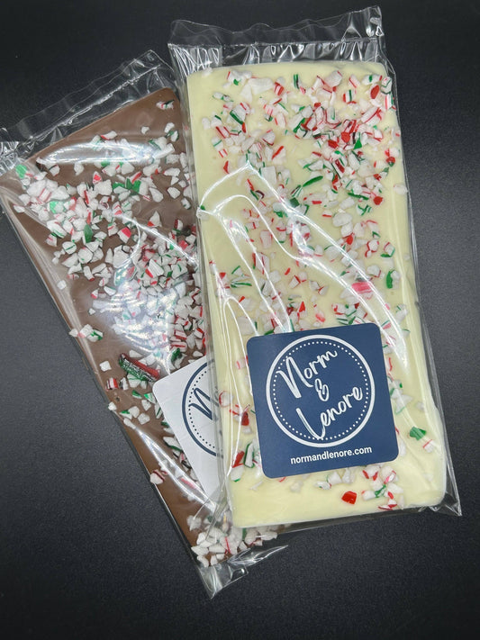 Norm & Lenore - Holiday Peppermint Crunch Bar: White