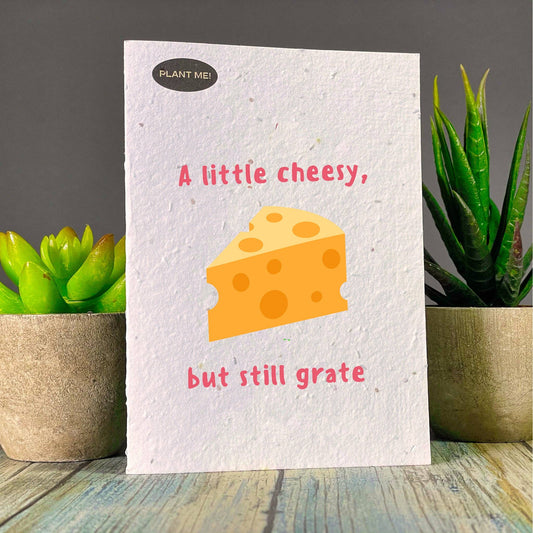 Plantable Greetings - A Little Cheesy, But Still Grate Plantable Greeting Card: Wildflowers