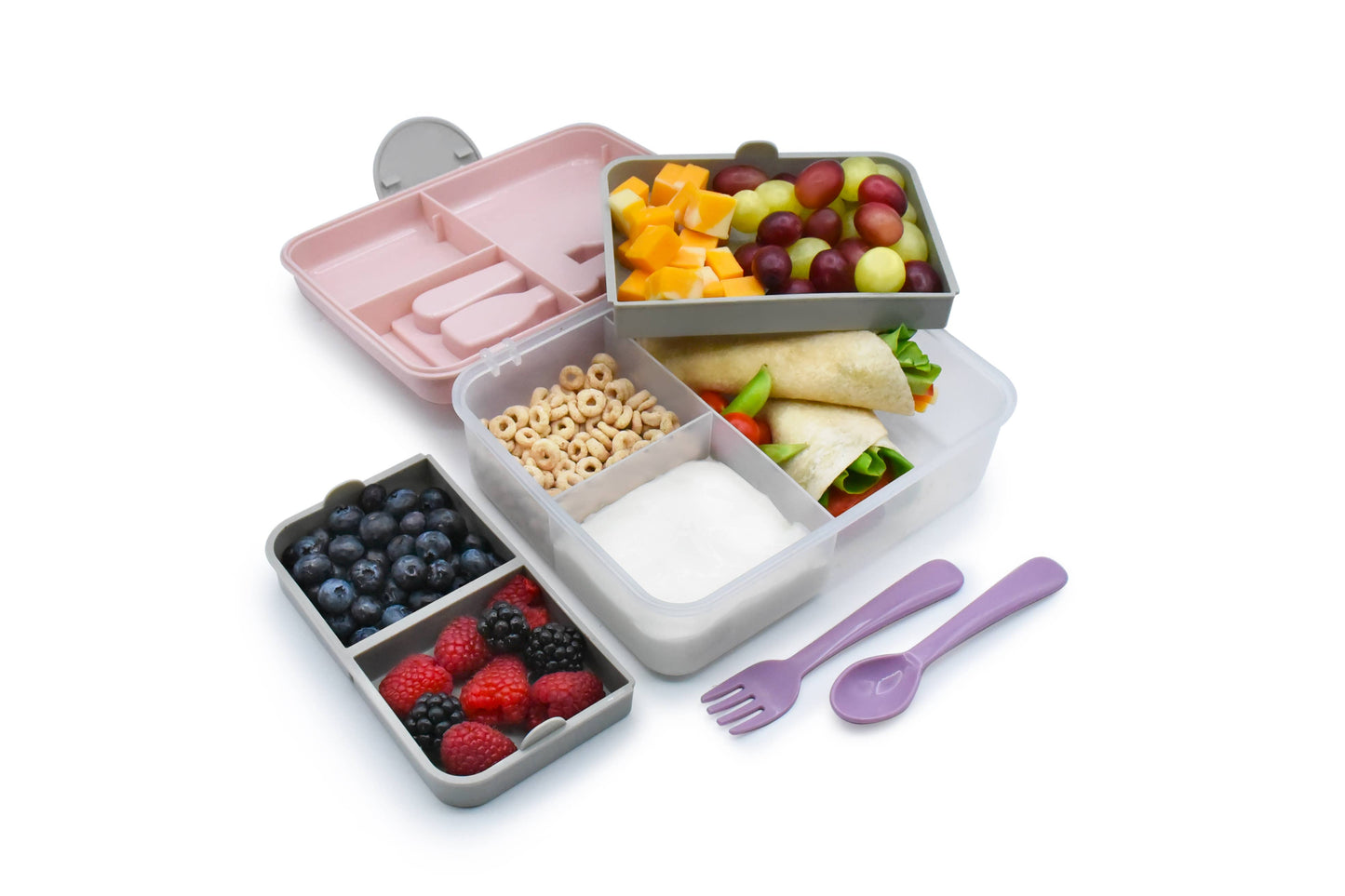 melii - 2 Tier Bento Box: Pink