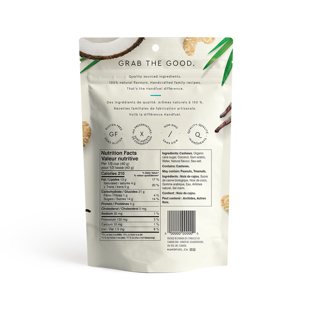 HANDFUEL - Coconut Cashews 150g x 12