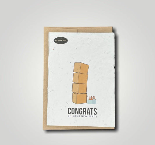 Plantable Greetings - Congrats on the New Place Plantable Greeting Card