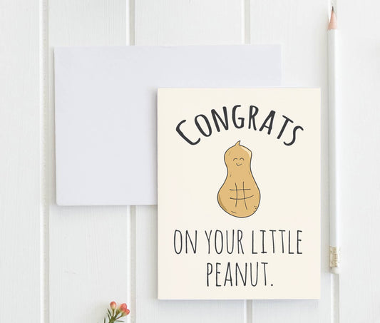 Card - Moonlight Makers - Congrats on Your Little Peanut - Cute New Baby Cards
