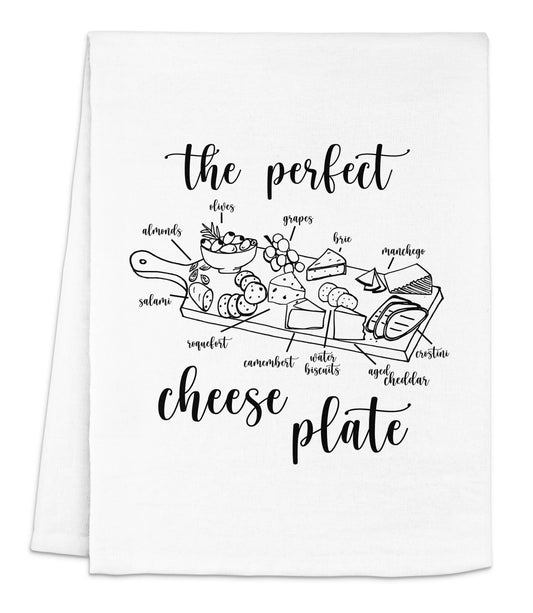 Dish Towel - Moonlight Makers - The Perfect Cheese Plate - Dish Towels - White or Gray: White