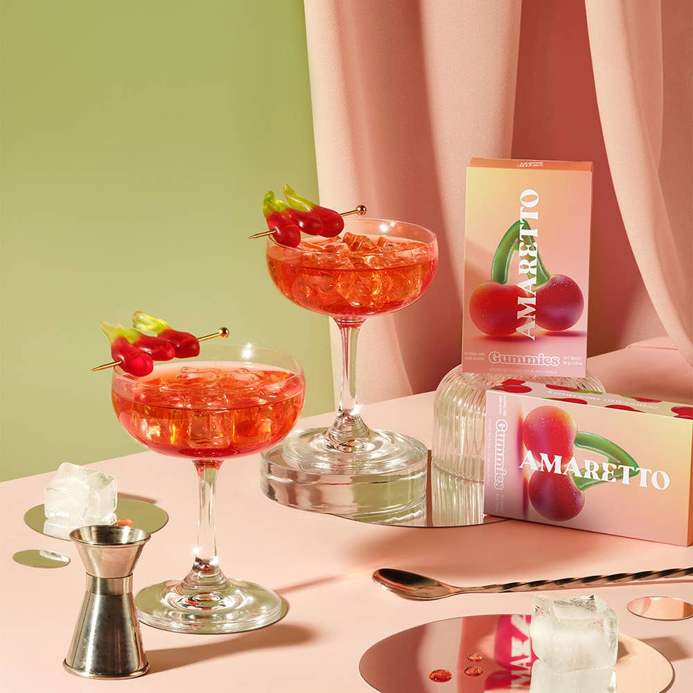 Vesper Bites - Amaretto Cherry Gummies, Chewy Candies, All natural
