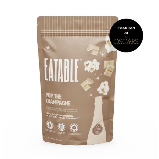 EATABLE Popcorn - Pop the Champagne (125g) 🍿🥂 Chocolate Covered Popcorn: US Package