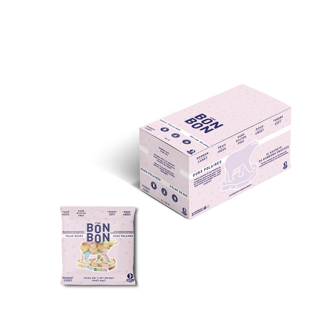 c'est BONBON- Canada - Polar Bears - Gummy Candies