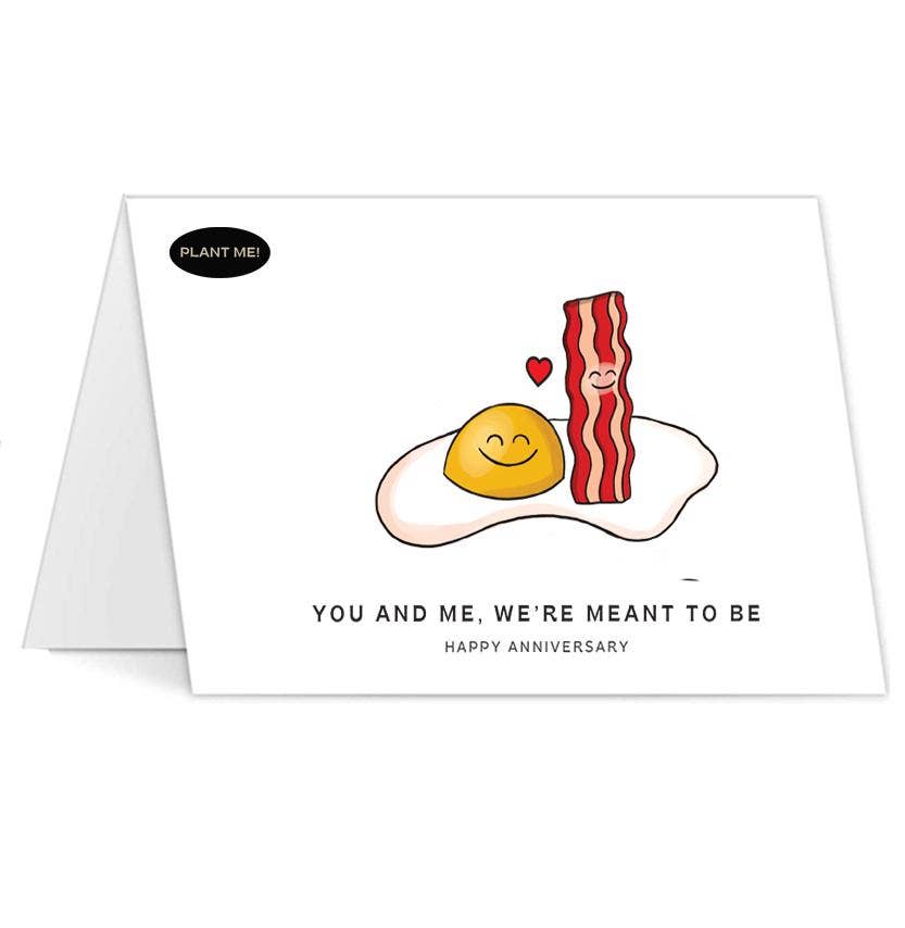 Plantable Greetings - Eggs & Bacon Anniversary Plantable Greeting Card