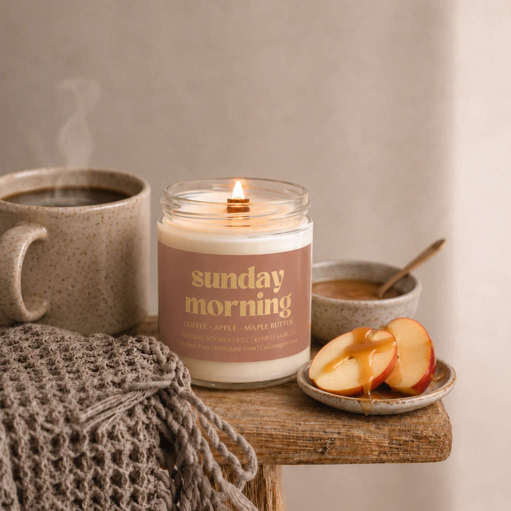Prairie Creek Candles - SUDNAY MORNING | 8OZ NON TOXIC SOY CANDLE | FALL COLLECTION