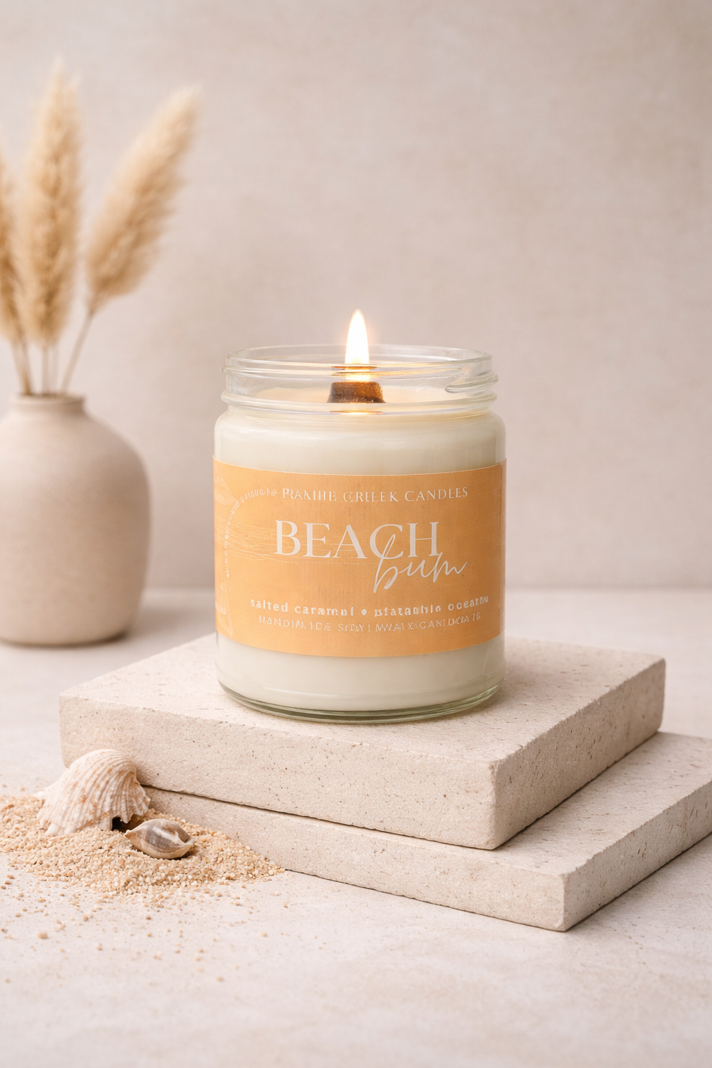 Prairie Creek Candles - BEACH BUM | NON TOXIC SOY WAX CANDLE | SUMMER COLLECTION