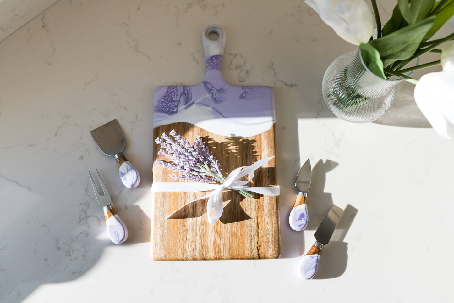 Lynn & Liana Designs -  Lavender / Date Night Charcuterie Board (8x11")