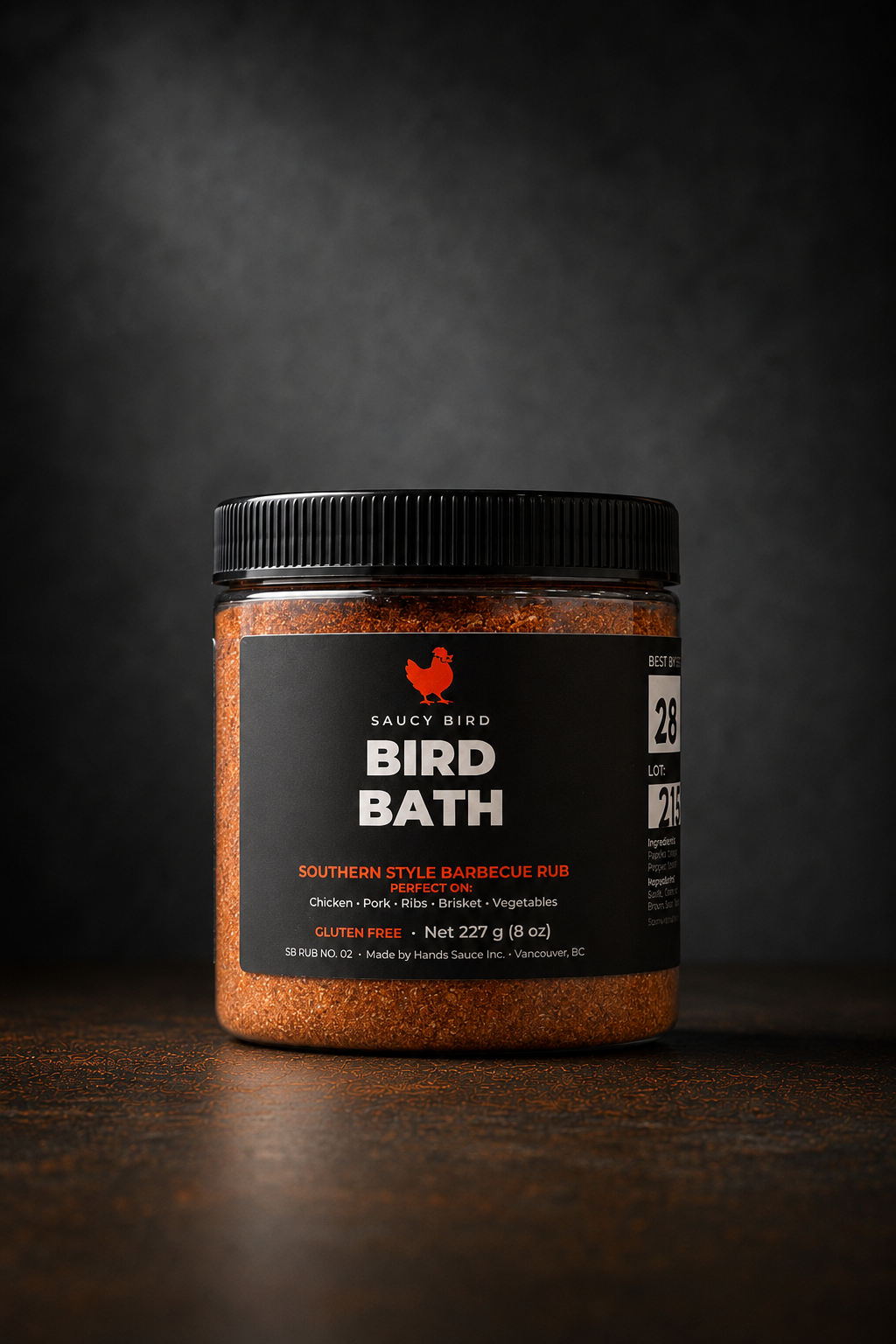Saucy Bird - Bird Bath | Southern-Style BBQ Rub | Gluten-Free | 227 g