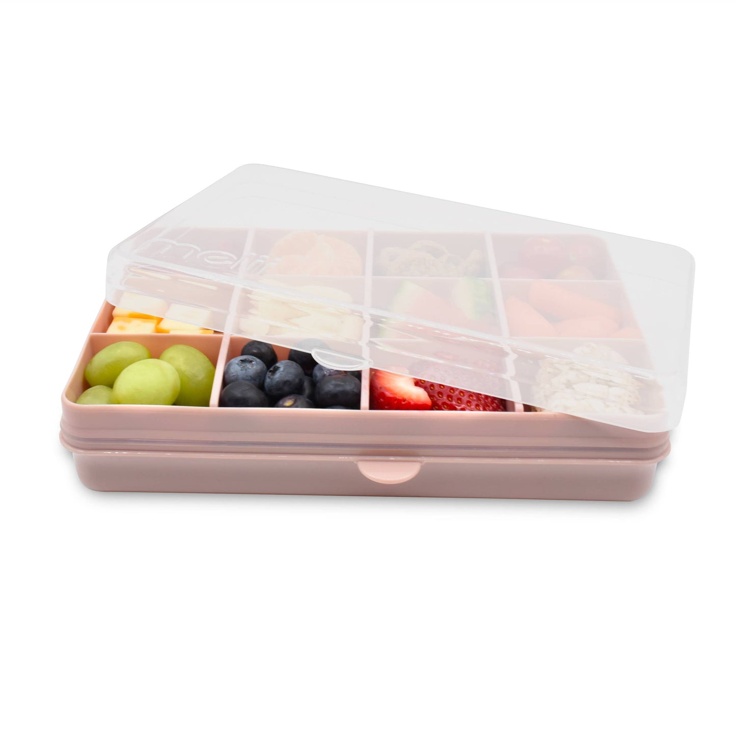 melii - Snackle Box, Divided Snack Container with 12 Compartments: Pink