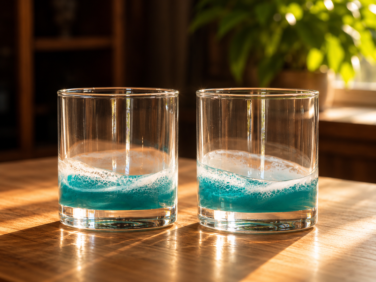 Lynn & Liana Designs - Resin Accented Whisky Glasses-Price is per glass -NO TARIFFS: Caribbean Blue