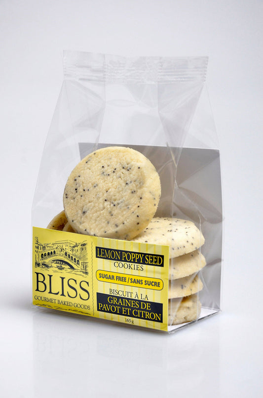 Bliss Gourmet Baked Goods Inc - Sugar Free Lemon Poppy seed cookies