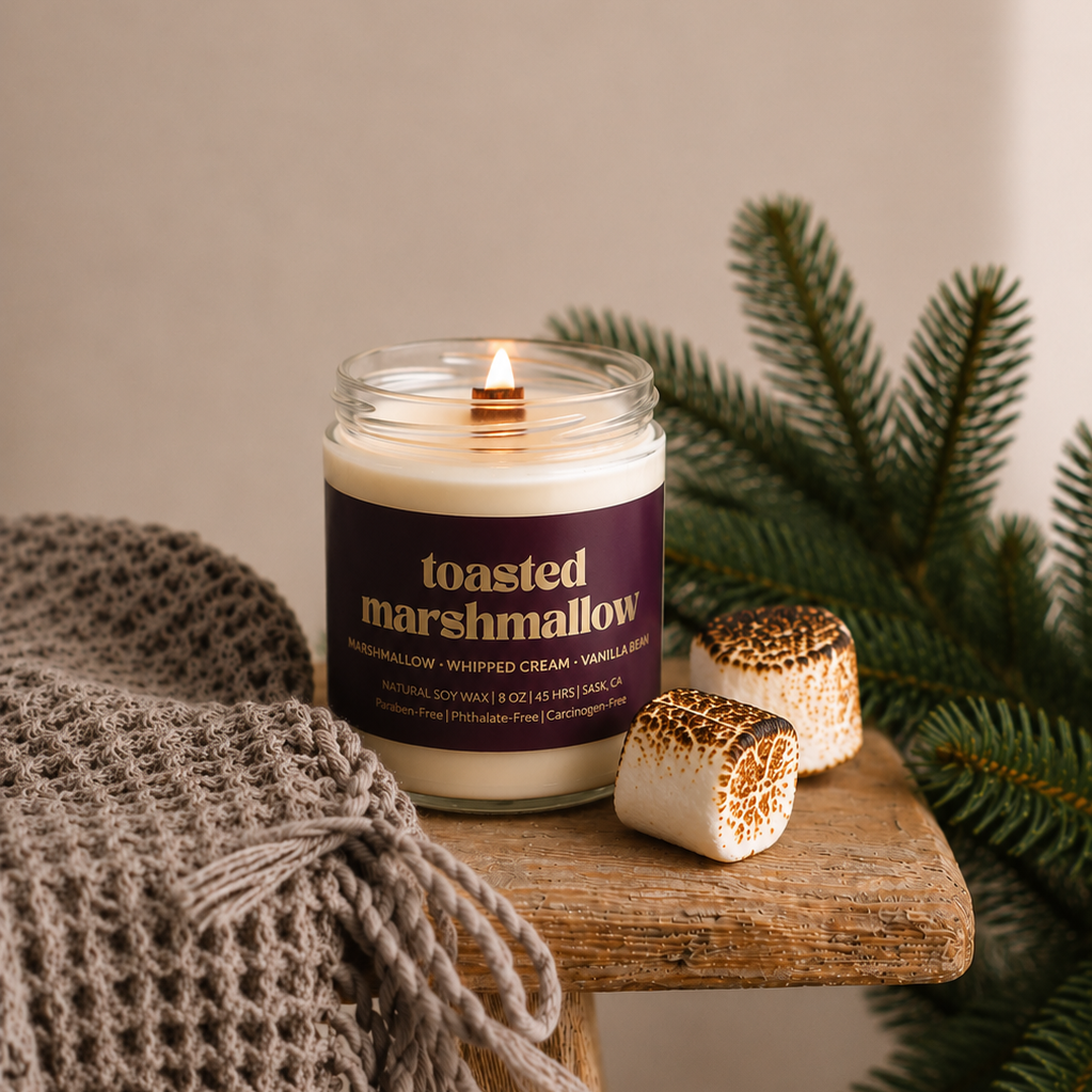 Prairie Creek Candles - TOASTED MARSHMALLOW | 8OZ NON TOXIC SOY CANDLE | FALL COLLECTION