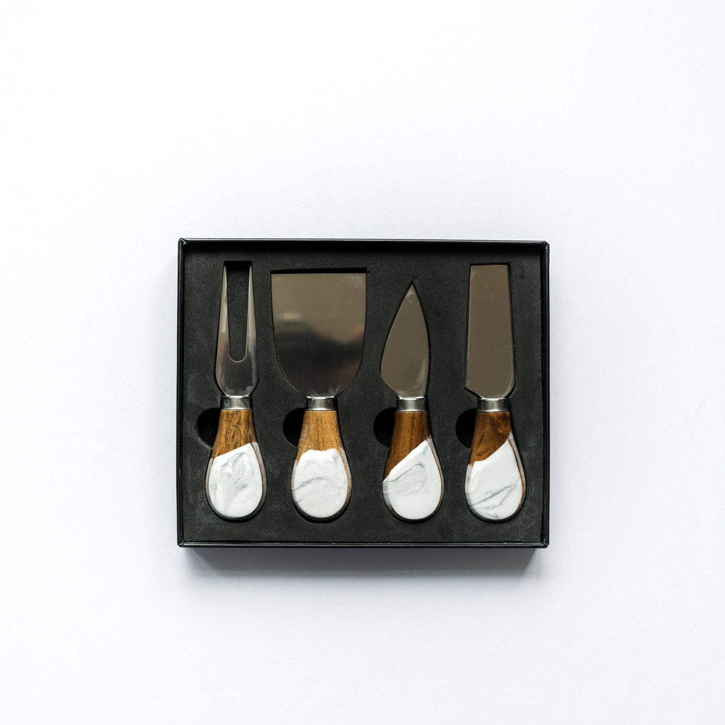 Lynn & Liana Designs - Resin Coated Cheese Knife Set - Set of 4 - Caribbean Blue