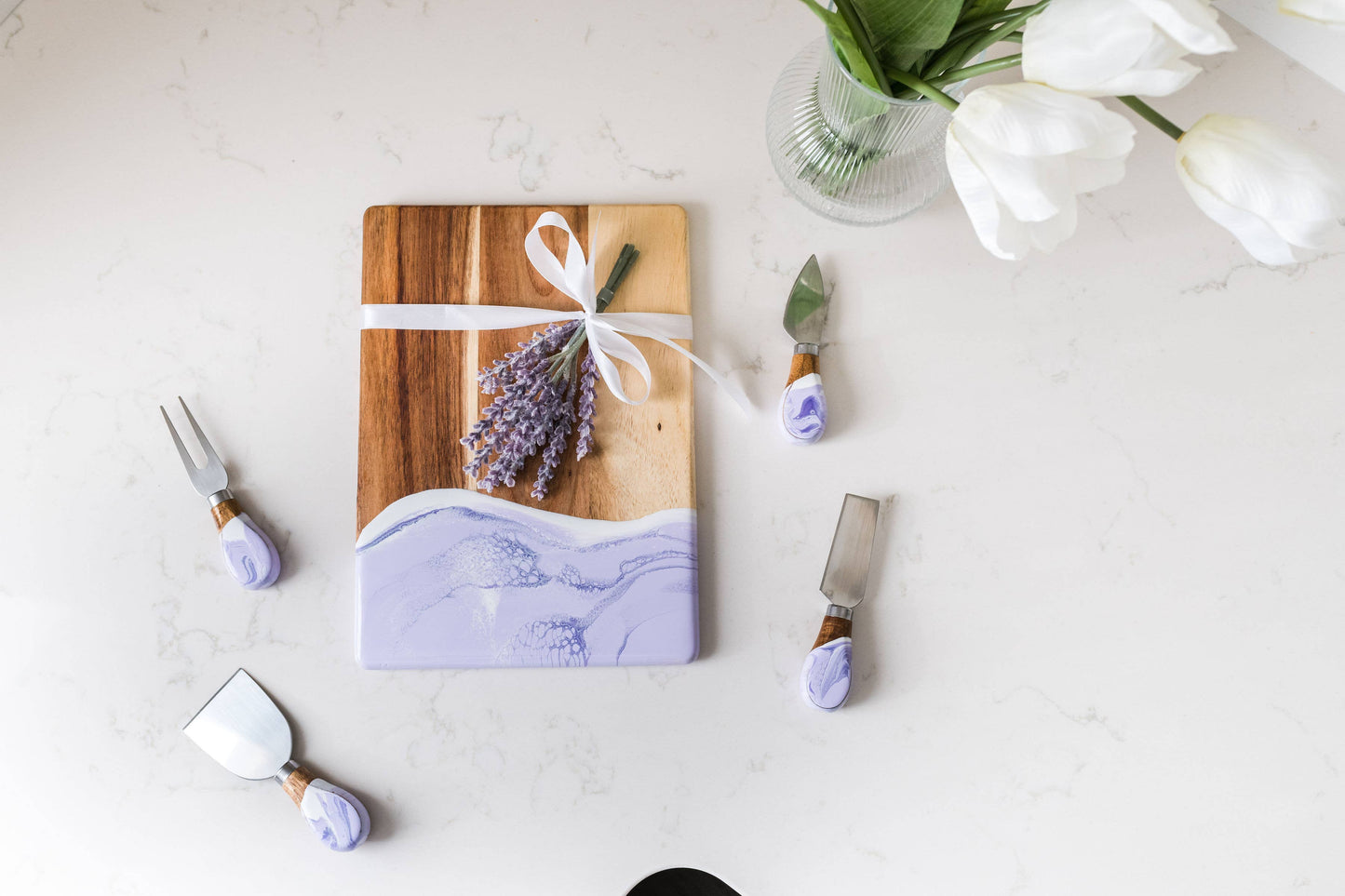 Lynn & Liana Designs - Lavender / Resin Cheese Knife Set
