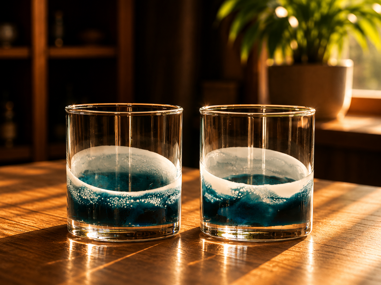 Lynn & Liana Designs - Resin Accented Whisky Glasses-Price is per glass -NO TARIFFS: Ocean Vibes