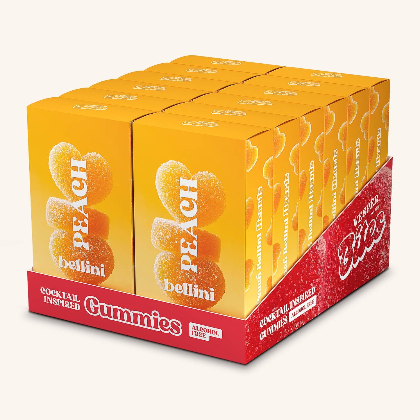 Vesper Bites - Peach Bellini Gummies, Chewy Candies, All natural