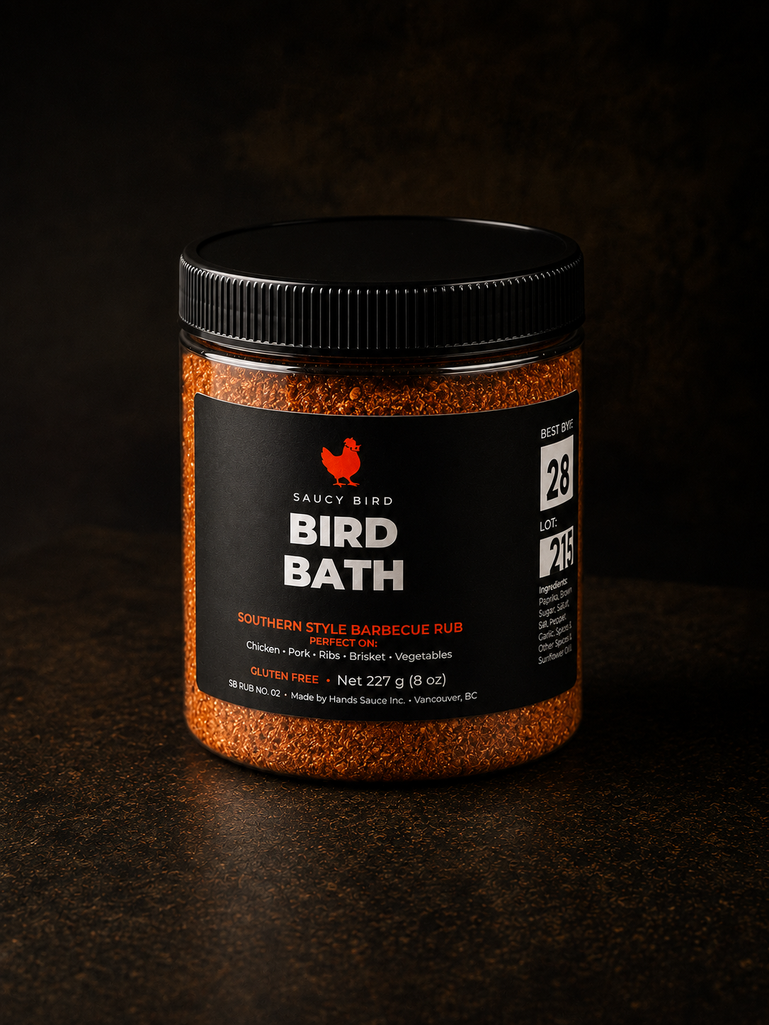 Saucy Bird - Bird Bath | Southern-Style BBQ Rub | Gluten-Free | 227 g