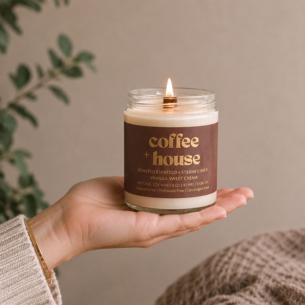 Prairie Creek Candles - COFFEE HOUSE | 8OZ NON TOXIC SOY CANDLE | FALL COLLECTION