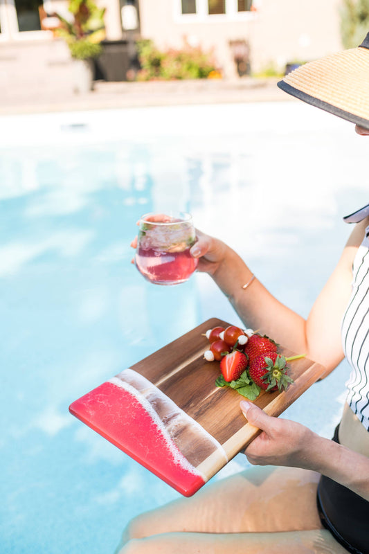 Lynn & Liana Designs - 20% OFF Grapefruit Resin Cheese Board / Charcuterie Board: Promo