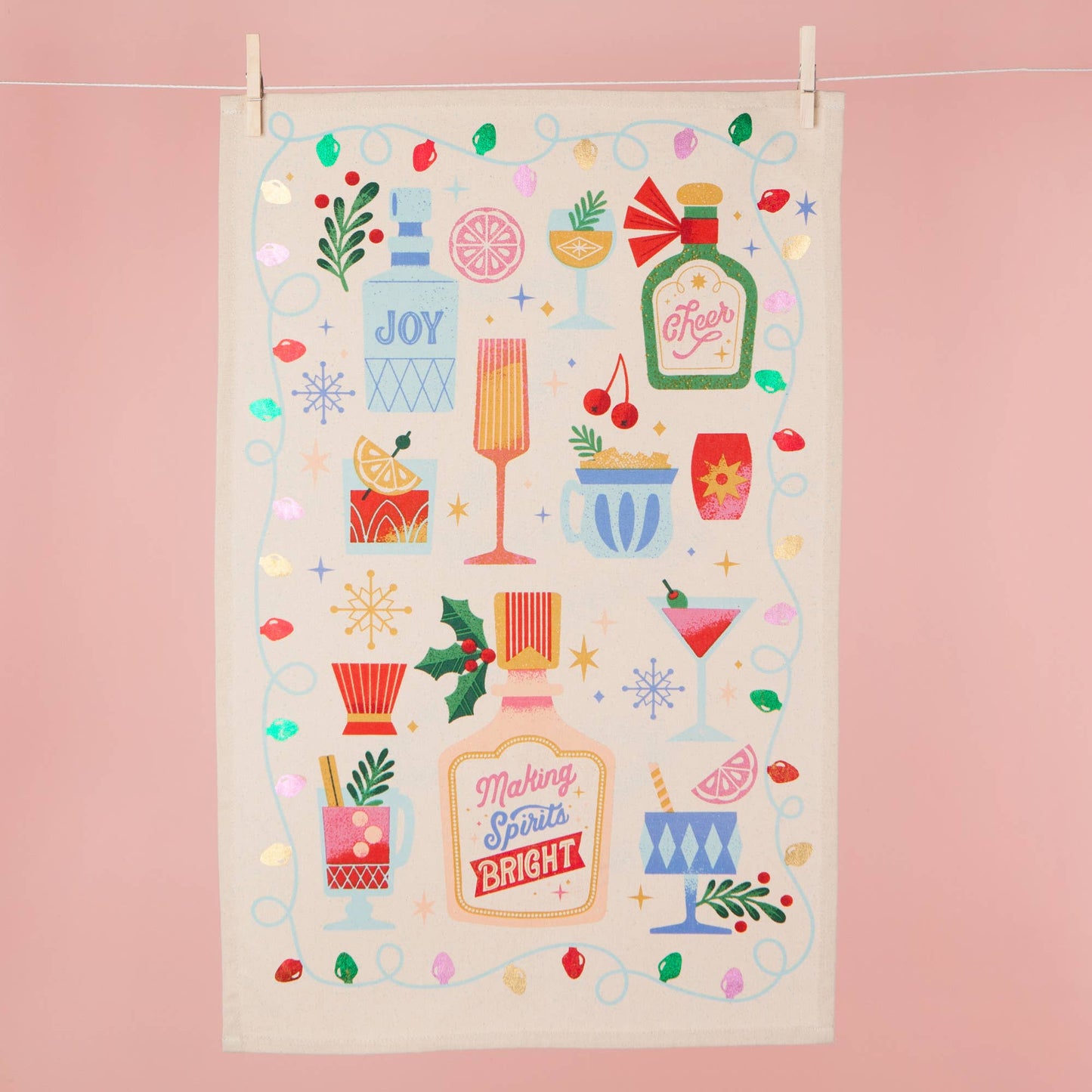 Danica Brands - Spirits Bright Christmas Decorative Dishtowel
