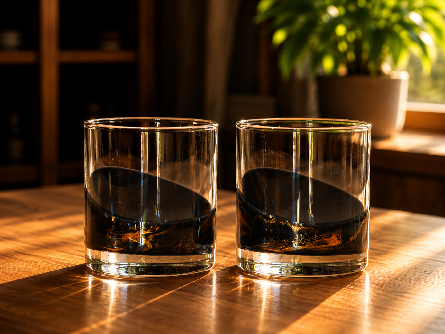 Lynn & Liana Designs - Resin Accented Whisky Glasses-Price is per glass -NO TARIFFS: Ocean Vibes