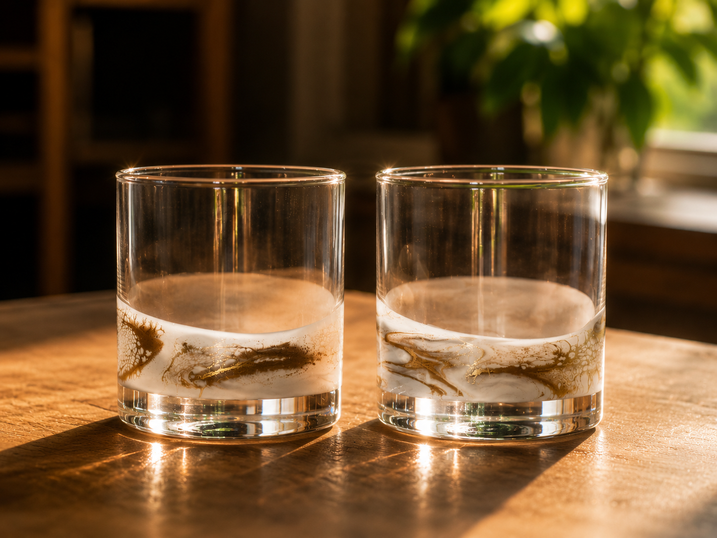 Lynn & Liana Designs - Resin Accented Whisky Glasses-Price is per glass -NO TARIFFS: Ocean Vibes