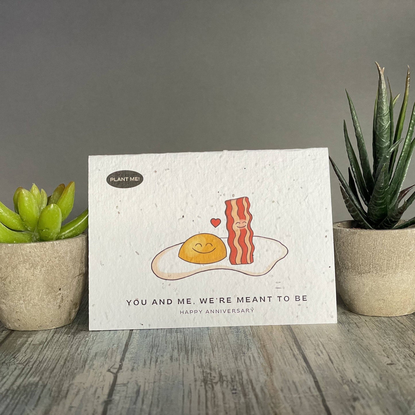 Plantable Greetings - Eggs & Bacon Anniversary Plantable Greeting Card