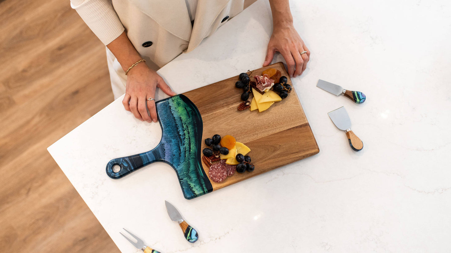 Lynn & Liana Designs - Resin Cheese / Charcuterie Board - Large 10"x20" NO TARIFFS!: Marble