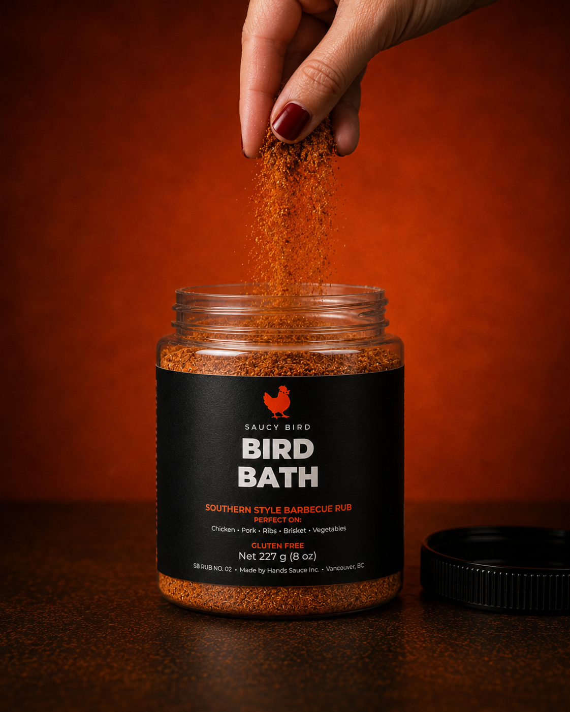 Saucy Bird - Bird Bath | Southern-Style BBQ Rub | Gluten-Free | 227 g