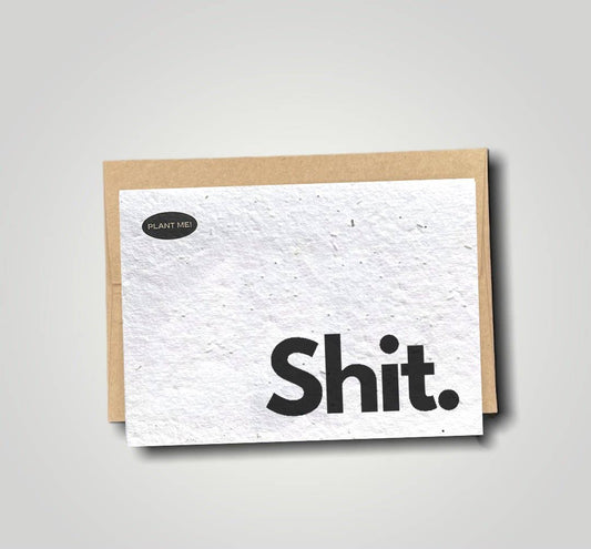 Plantable Greetings - Sh!t. Plantable Greeting Card: Wildflowers