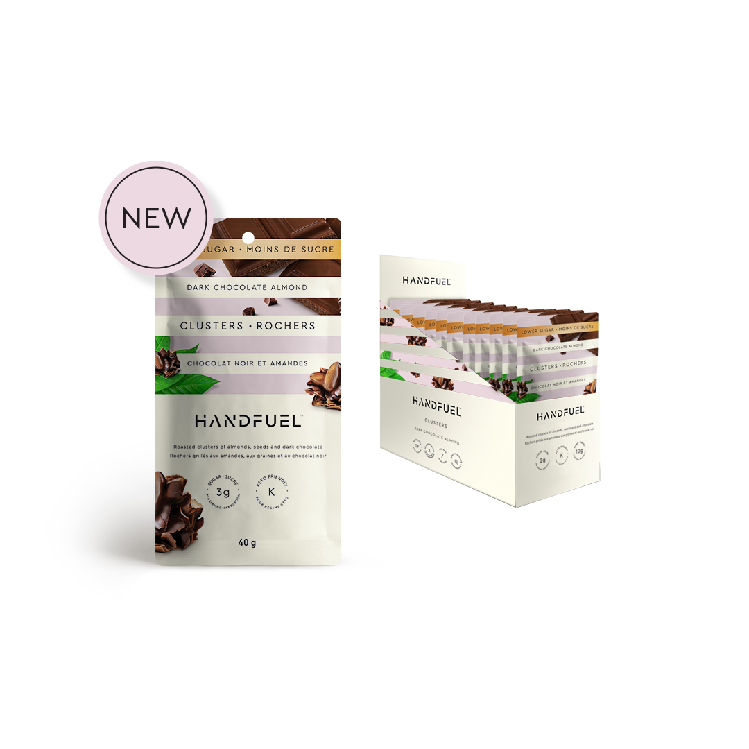 HANDFUEL - Dark Chocolate Almond Clusters 40g X 12