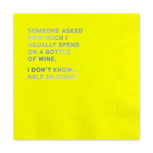 Redback Cards Canada - ALL Duties Paid - Bottle Of Wine Humor Napkin (Pack Of 20)