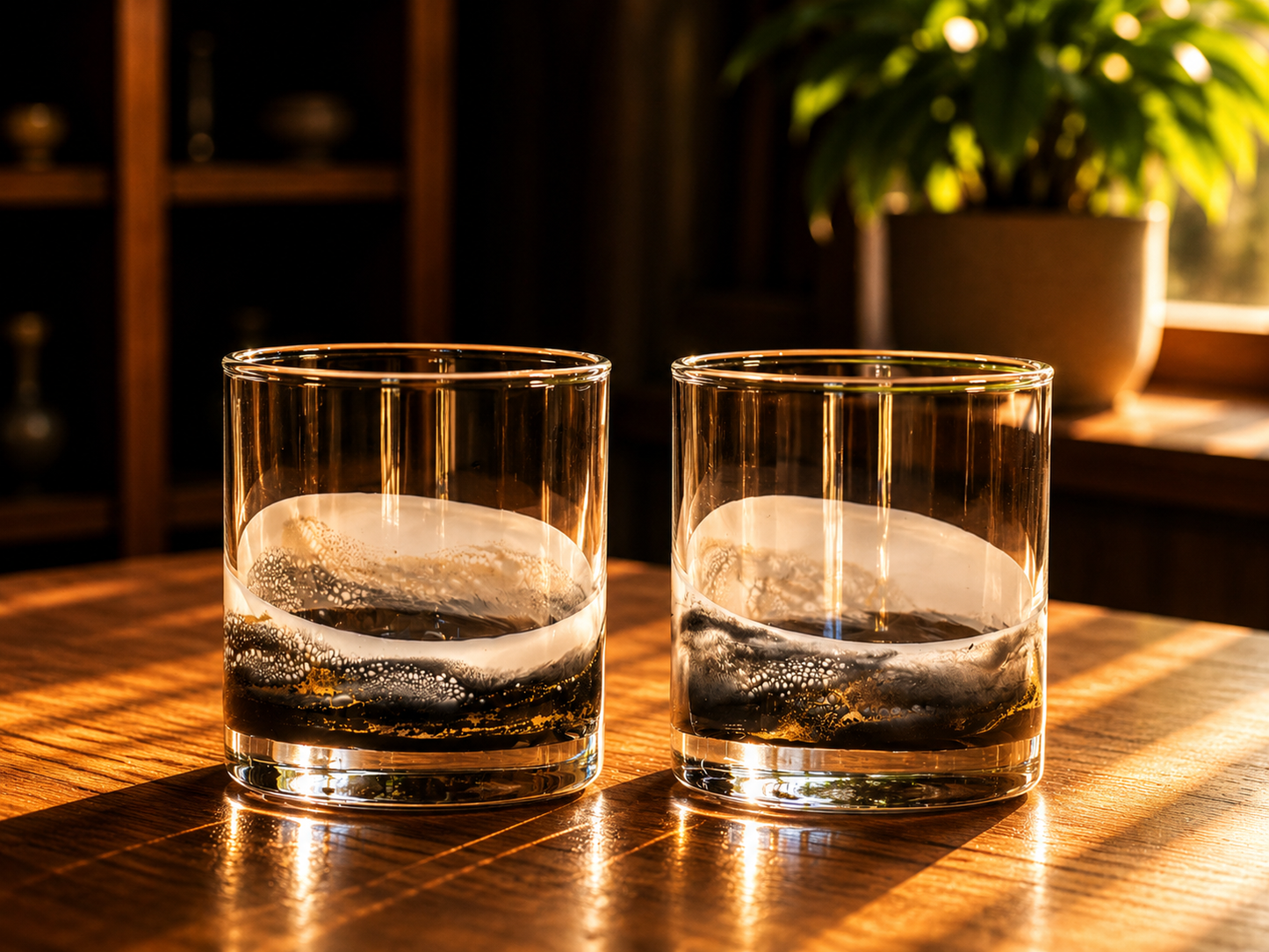 Lynn & Liana Designs - Resin Accented Whisky Glasses-Price is per glass -NO TARIFFS: Ocean Vibes