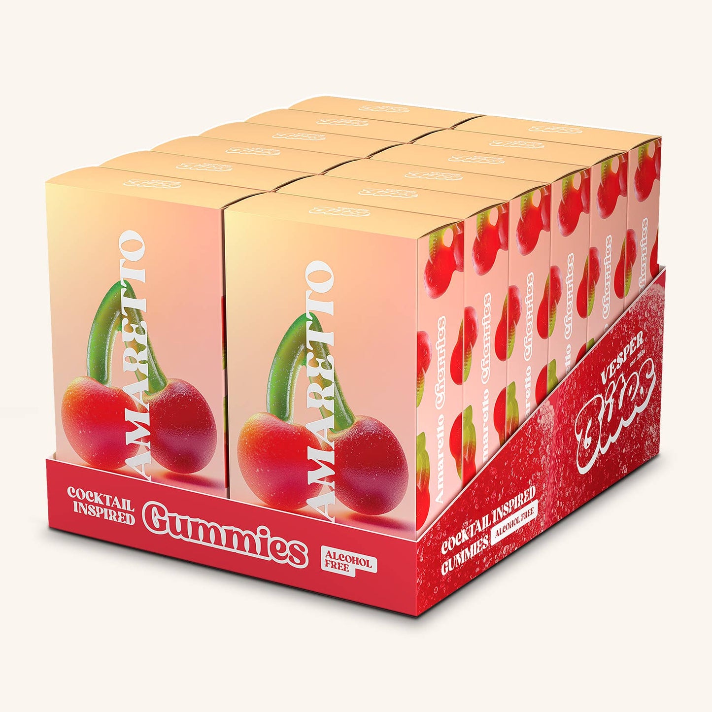 Vesper Bites - Amaretto Cherry Gummies, Chewy Candies, All natural