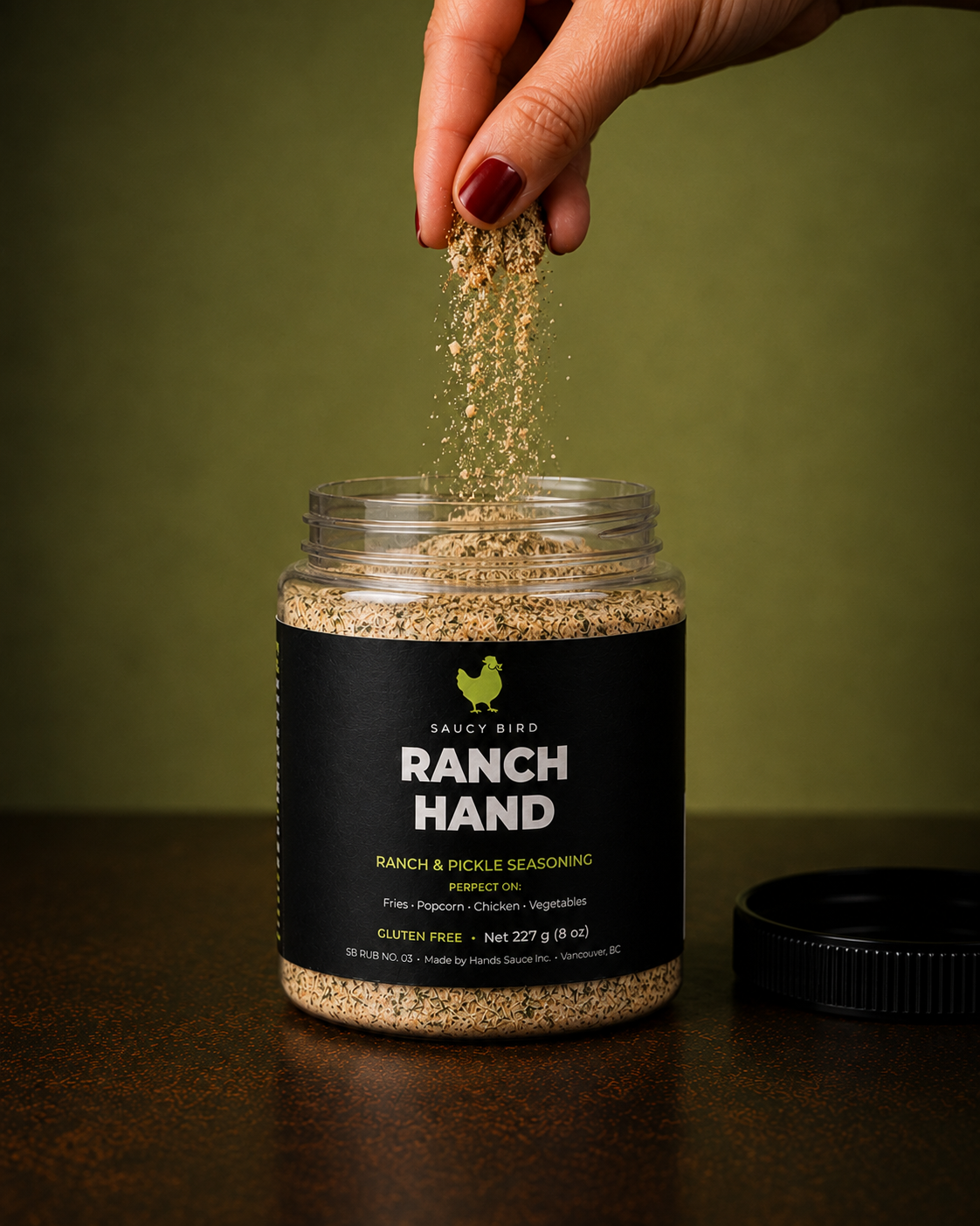 Saucy Bird - Ranch Hand | Ranch & Pickle Seasoning | Gluten-Free | 227 g