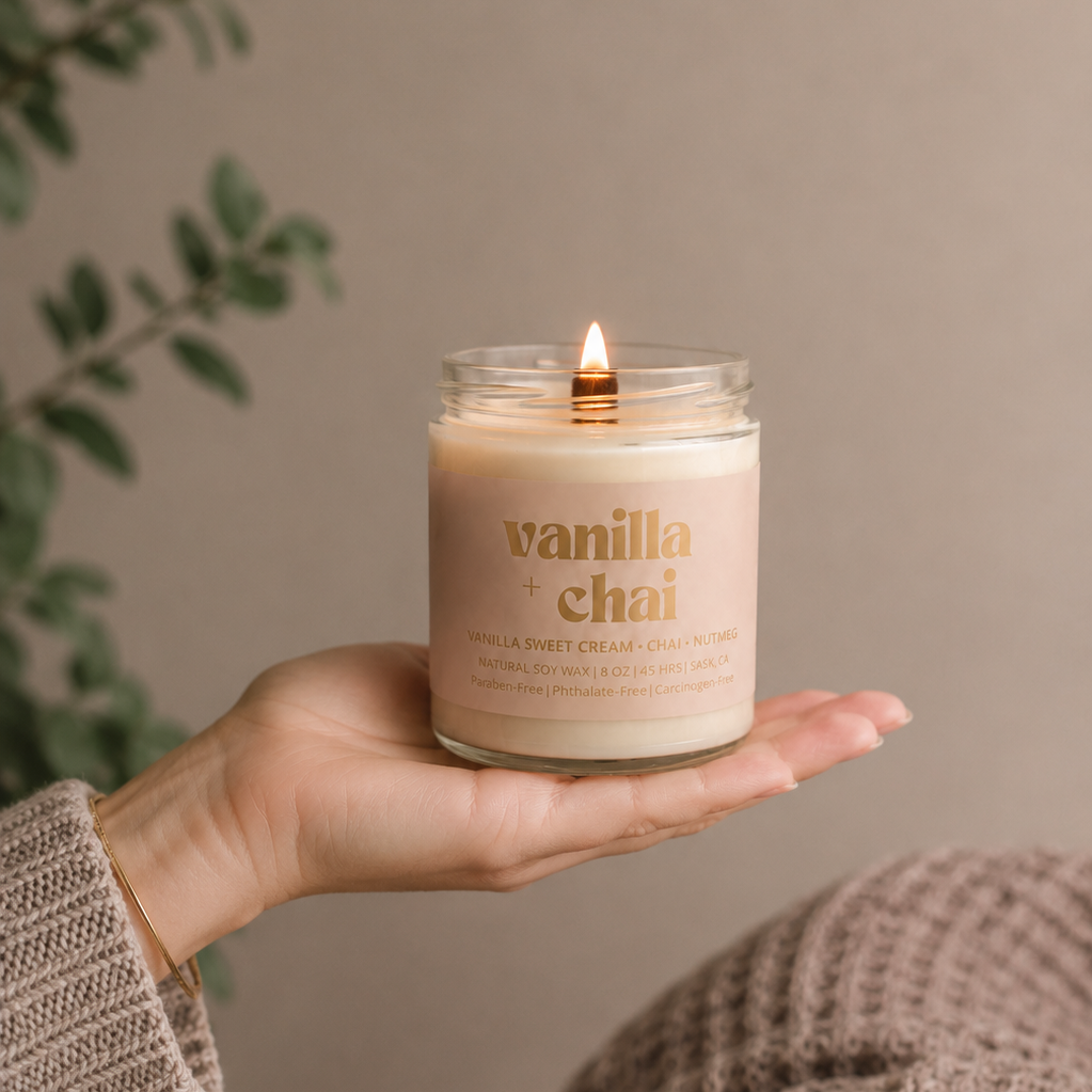 Prairie Creek Candles - VANILLA CHAI | 8OZ NON TOXIC SOY CANDLE | FALL COLLECTION
